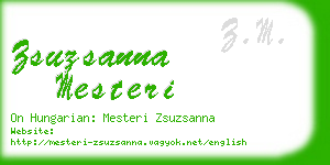 zsuzsanna mesteri business card